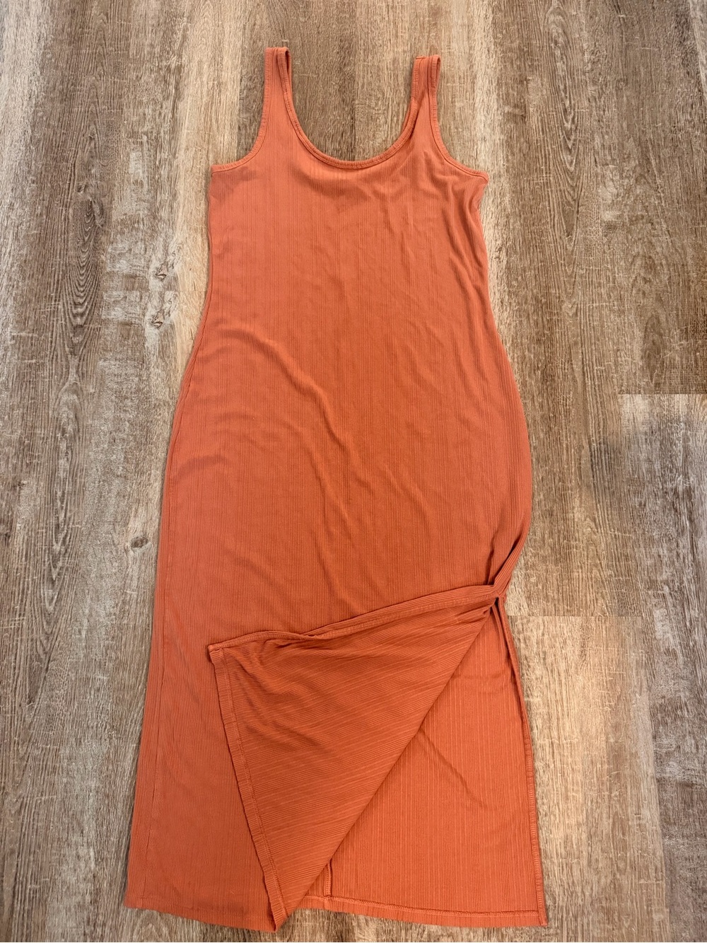 Old Navy Ribbed Tank Dress in Warm Rust